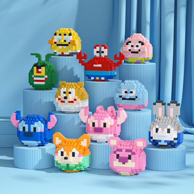 Cinnamoroll, мультяшный Sanrio кубики аниме Kuromi My Melody Mouse, строительная игрушка, детский подарок на день рождения, аниме-фигурки, игрушки