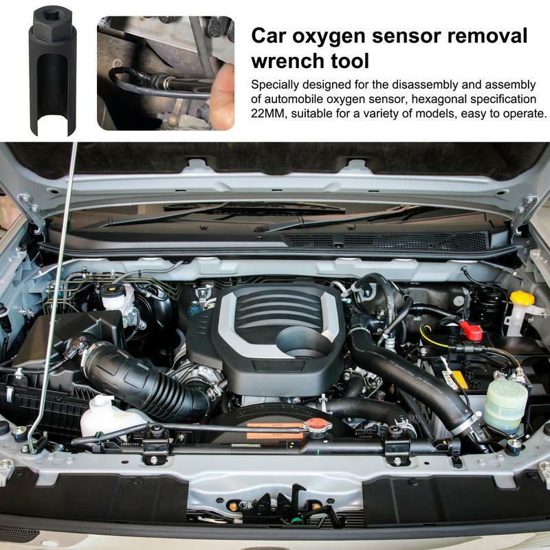 Oxygen Sensor Removal Tool Universal O2 Sensor Socket 22mm Steel Spacer Extender O2 Sensor Spacer Anti-Slip Oil-Proof Oxygen