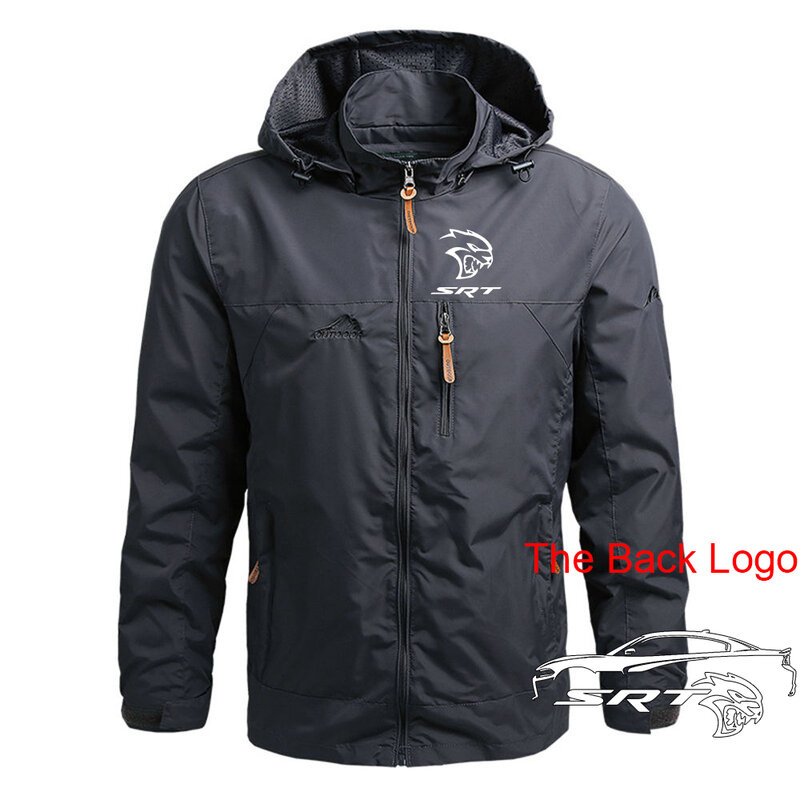 SRT Hellcat-abrigo informal para hombre, chaqueta impermeable de cuatro colores, con capucha, a la moda, para primavera y otoño, novedad de 2023