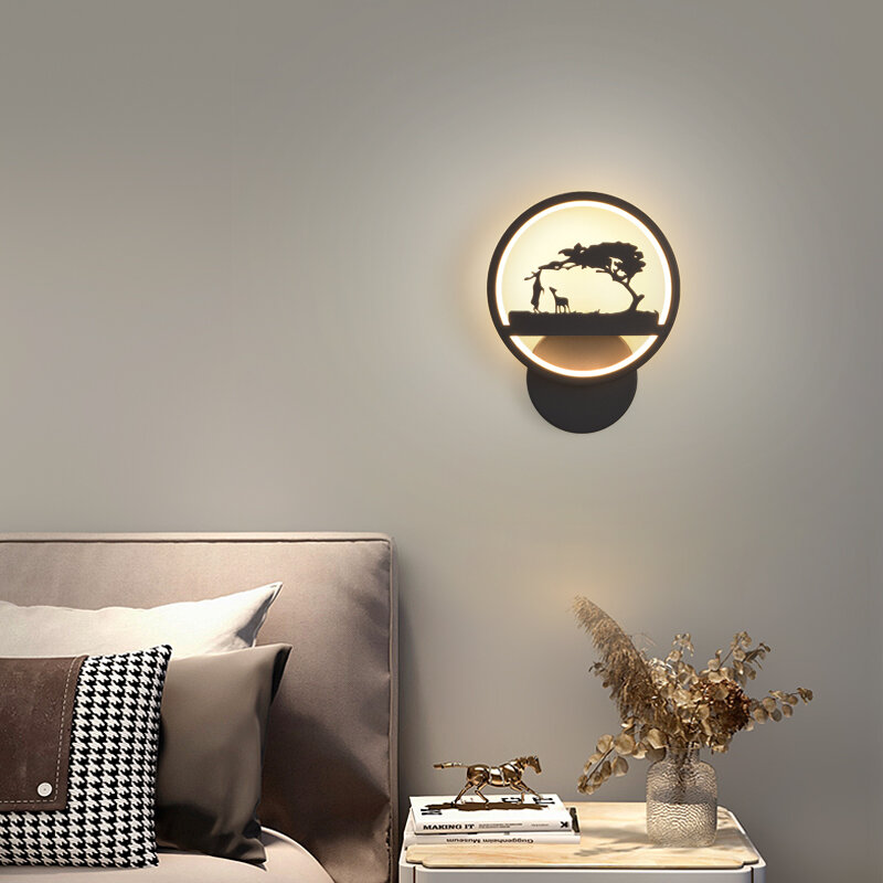Lampu Dinding LED Modern, tempat lilin hewan kreatif untuk ruang tamu, Kamar tidur, samping tempat tidur, ruang makan, perlengkapan penerangan