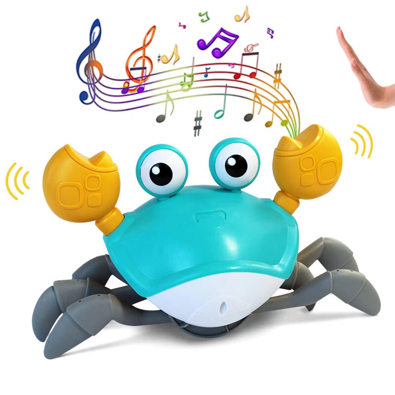 Indukcja dla dzieci ucieczka kraba kraba czołganie się elektroniczne zabawkowe zwierzątka muzyka dla dzieci wczesna edukacja mobilne zabawki bezpłatna dostawa