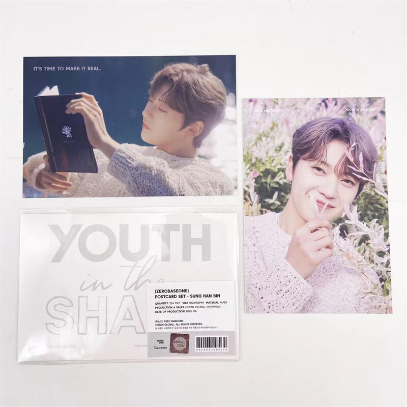 2 buah/set kartu pos Kpop zerobasone ZB1, album kartu foto zhanjhao SUNG HAN BIN RICKY Sung Han-bin, koleksi hadiah penggemar
