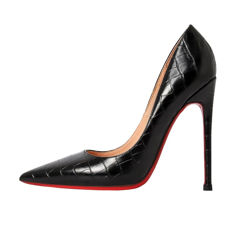 Женские туфли на высоком каблуке-шпильке, роскошные вечерние классические туфли в стиле ретро, с красным камнем, 2022