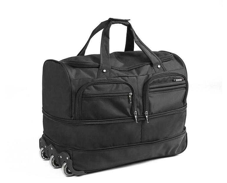 Oxford 80l Travel Gepäck tasche auf Rädern wasserdichte Reisewagen Gepäck taschen Männer Geschäfts reisetasche Frauen tragen Gepäck