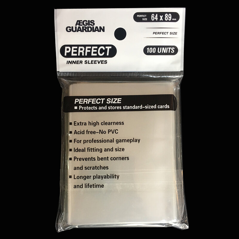 100 pz AEGIS GUARDIAN Perfect Fit Sleeve - for-Mtg Card Protector custodia per fotocard con maniche interne trasparenti: 64x89mm