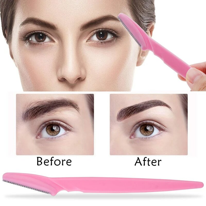 3/4/10Pcs Eyebrow Trimmer Face Blade Shaver Portable Eye Brow Epilation Hair Removal Safety Eyebrow Cutting Woman Makeup Tools