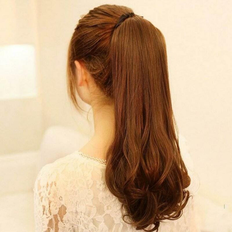 Ponytail Wig Pear Flower Band Long Ponytail Extension Wig Hair Extension Synthetic Ponytail Hair Extension Fake Wig Hairpiece