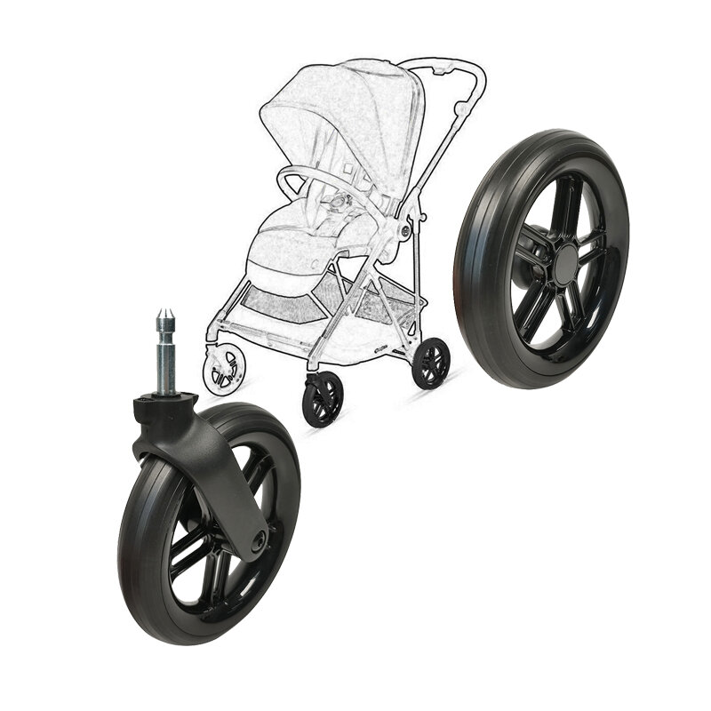Rueda de cochecito de bebé para Melio 2/3, delantera o trasera con rodamiento, marco de neumático, eje, Buggy, accesorios de repuesto