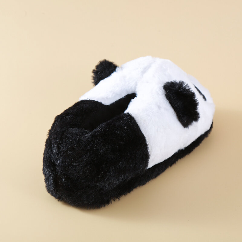 Serpillière d'intérieur en forme de panda mignon pour garçons, noir et blanc, tapis chaud, cadeau de Noël et de Pâques