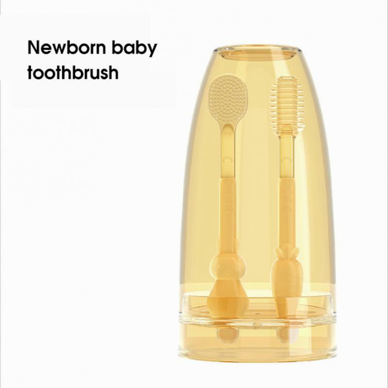 Baby's Silicone Tongue Brush, Criança Oral Cleaner, cerdas macias, Decídua Língua Revestimento, Escova De Dentes, 1-10Pcs