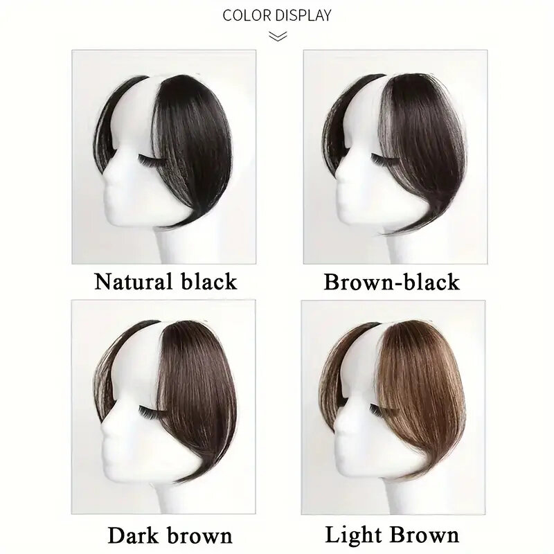 MSTN Synthetic Women's Fringe Clip Hair Bangs Wig Hair Middle Part Invisible Both Sides Bangs Wig Clip Extension