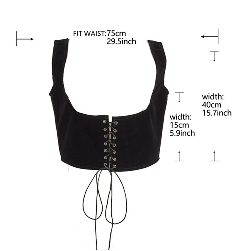 Vintage Velvet Corset For Women Slim Lace-Up Bandage Waist Belt Suspender Bodyshaper Tank Cummerbunds Underbust Corset Wide Belt