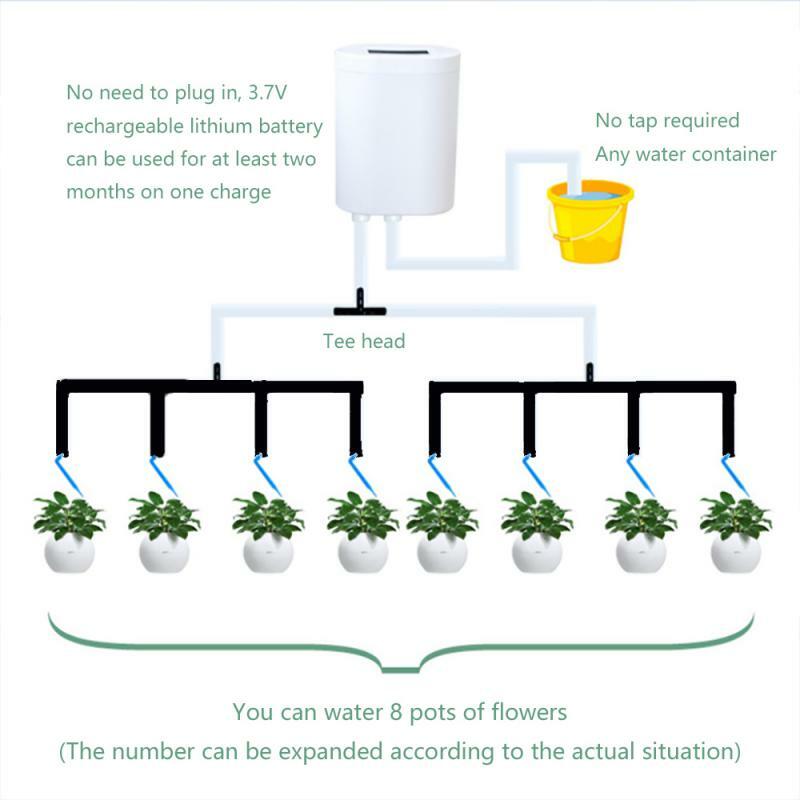 2/4/8หัวอัตโนมัติดอกไม้ Sprinkler รดน้ำอัตโนมัติปั๊ม Controller พืชบ้าน Sprinkler Drip Irrigation อุปกรณ์จับเวลาปั๊ม