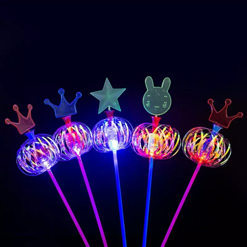 Baguette magique en forme d'arc-en-ciel pour enfant, 1 pièce, lumière brillante colorée, jouet spécial avec lampe de poche