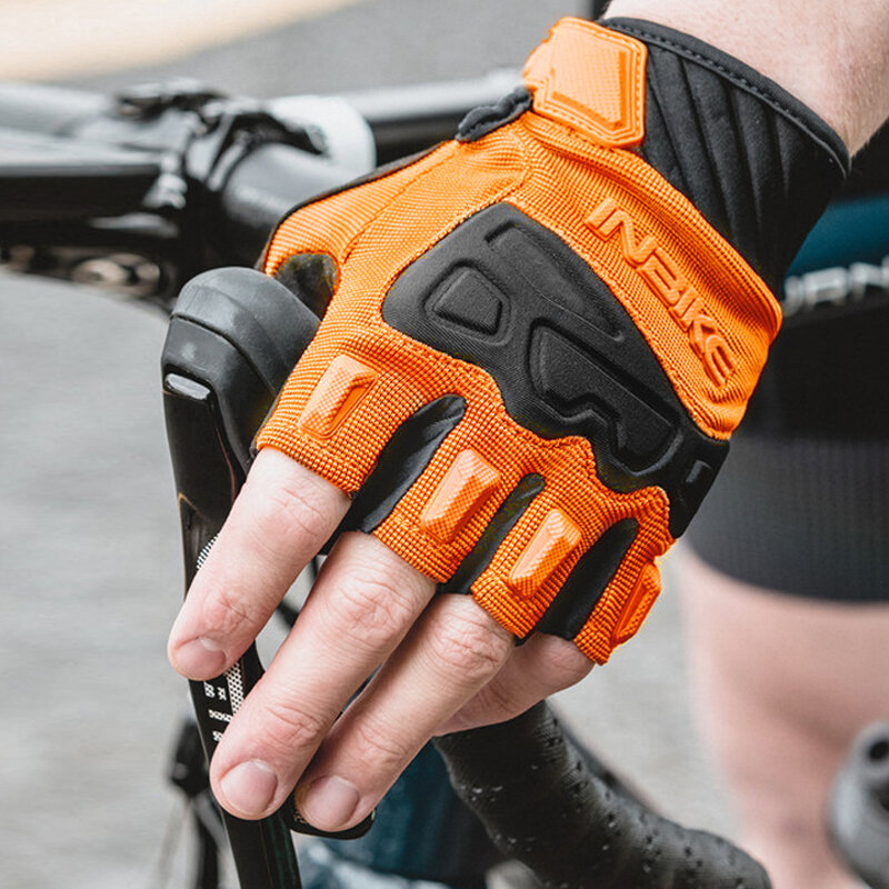INBIKE-guantes de Ciclismo de medio dedo para hombre y mujer, manoplas deportivas transpirables para bicicleta de montaña, 2023