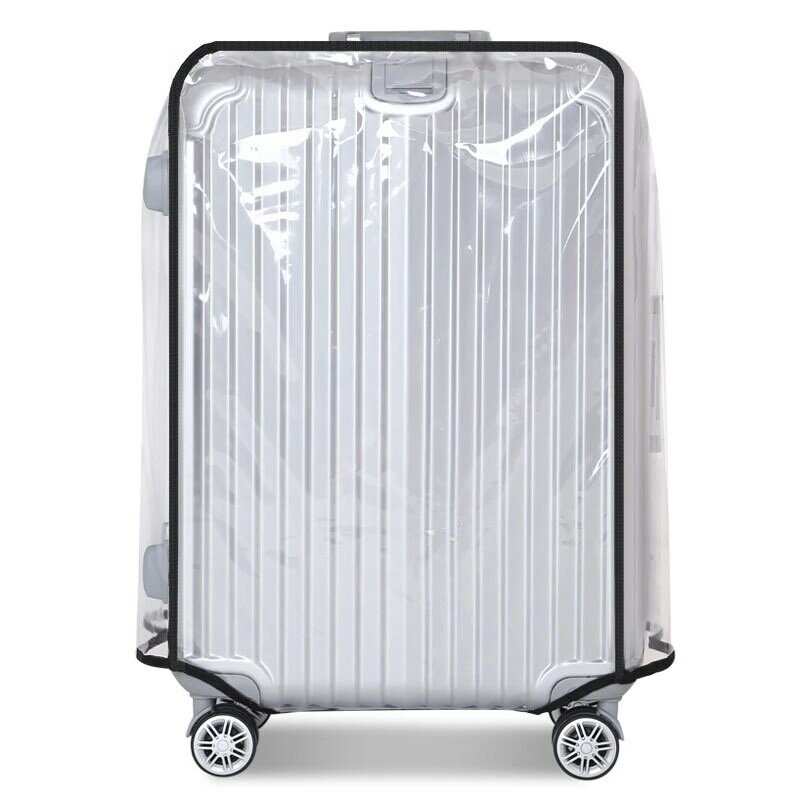 Tampa da bagagem do PVC transparente, tampa protetora do trole impermeável, engrossar a mala durável, protetor de poeira, acessório do curso
