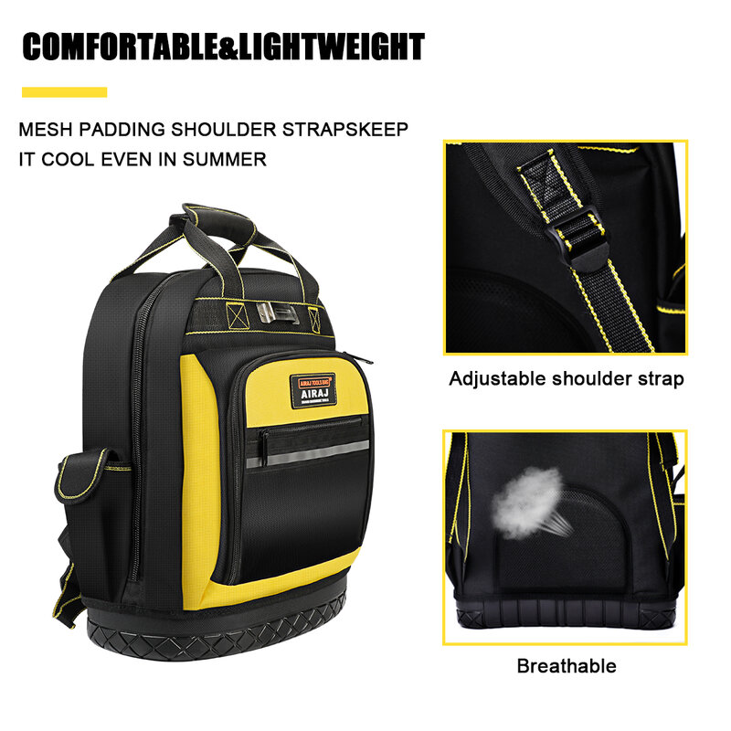 Вместительный рюкзак AIRAJ для электроинструментов, многофункциональный портативный толстый износостойкий для технического обслуживания