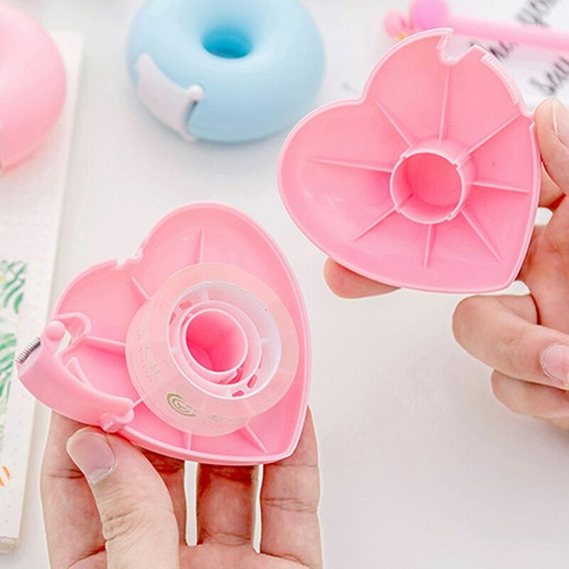 Plastic Candy Color Cosmetic Tools Love Heart Grafting Eyelash Eyelash Extension Tape Cutter Tape Cutter Adhesive Tape Holder