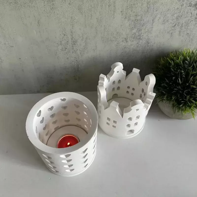 DIY House Ring Tea Light Silicone Mold Valentine's Day Love Tea Light Plaster Mold