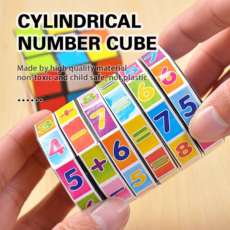 Gorący 6-warstwa cylindryczne cyfrowy magiczna zabawka Rithmetic dodatek odejmowanie mnożenie podział numer Cube zabawki do wczesnej edukacji dzieci