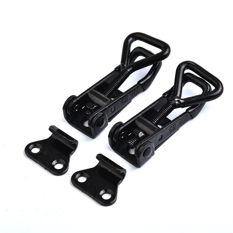 GH-4001 Toggle Clamp Lockers Doors For Cabinets 100KG/220lbs 4Pcs Black High Quality For Lock-free Woodworking