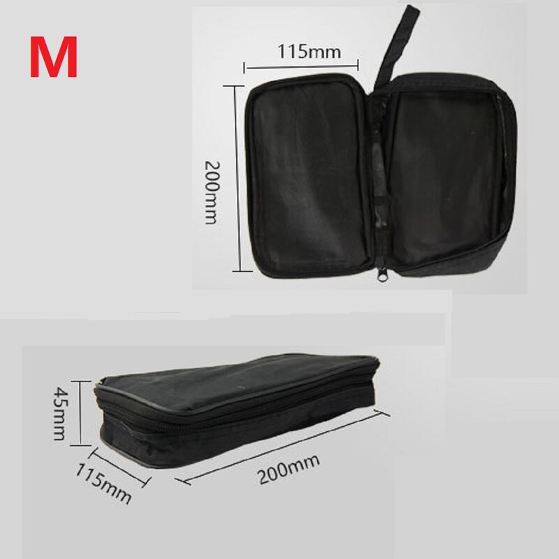 S/M/L torba na narzędzia nylonowa sakiewka do multimetru cyfrowego Mini pudełka do przechowywania narzędzi czarne wodoodporne etui organizacji akcesoriów