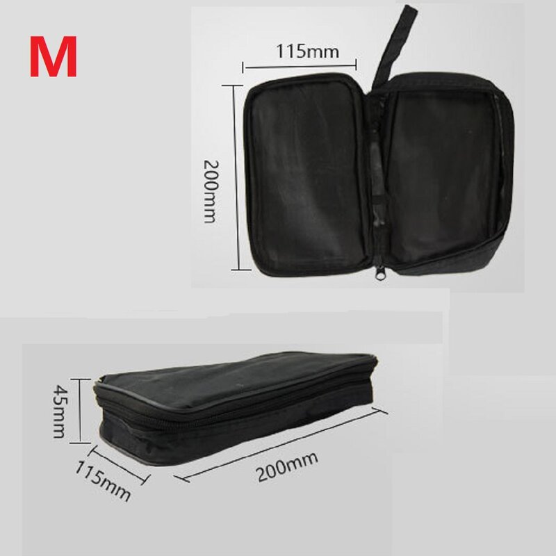 Bolsa de herramientas de nailon para multímetro Digital, Mini cajas de almacenamiento, accesorios a prueba de agua, estuche de organización, color negro, S/M/L