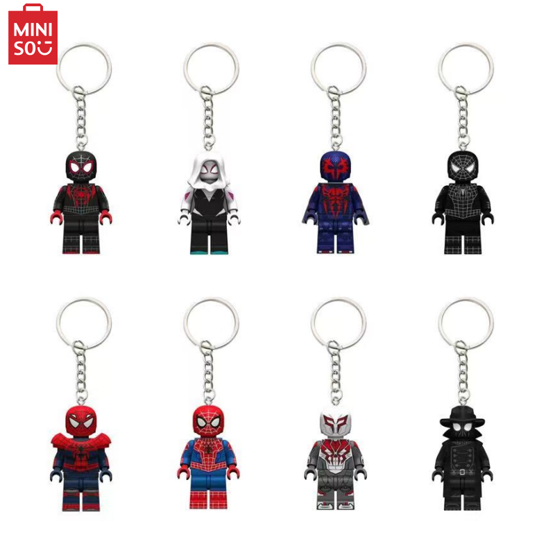 Mininstants-décennie s de construction de dessin animé Disney Marvel, Spider-Man, Gwen Miles Animation, porte-clés jouet assemblé, pendentif modèle cool, vente en gros