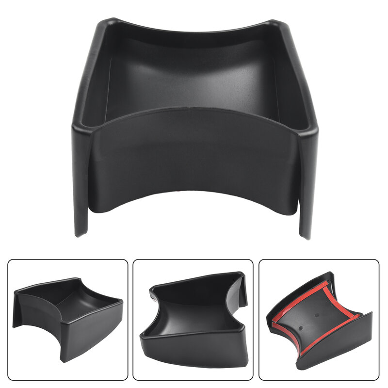 1pc Handbrake Storage Box Car Interiro Gear Shift Storage Box Plastic Accessories For Fiat 500 2011-2015 Abarth 595 ABS Black