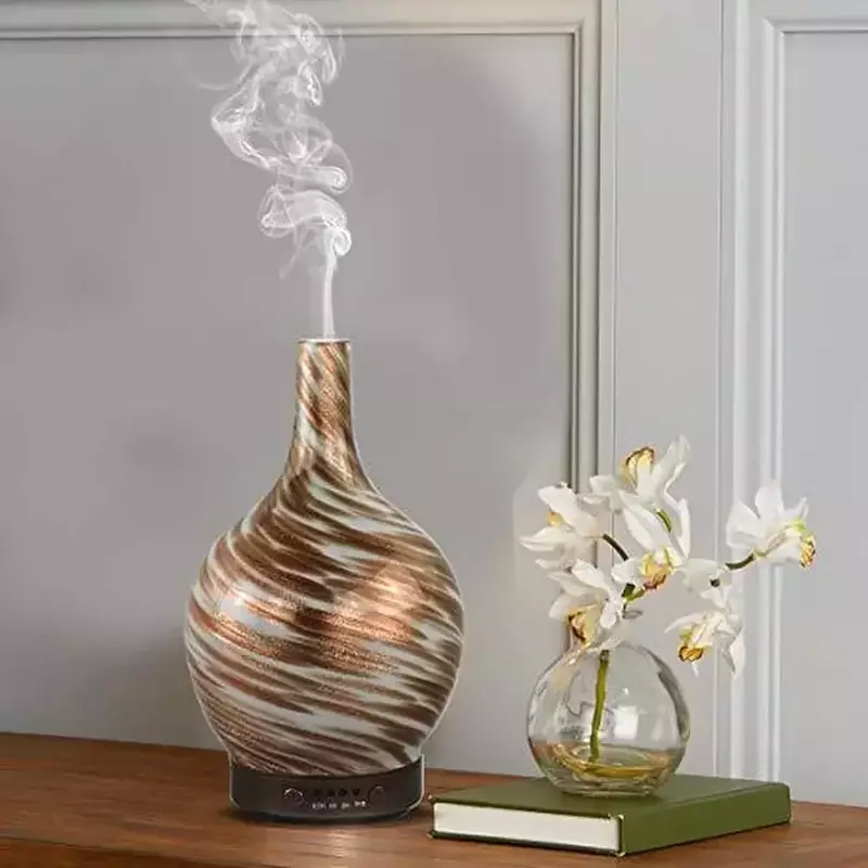 Luftbe feuchter Öl diffusor 100ml Aroma therapie ätherisches Glas Marmor Design handgemachte kühle Nebel wasserlose automatische Abschaltung für Spa