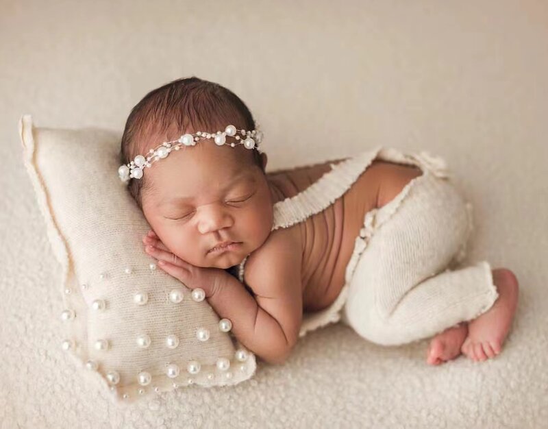 Set pakaian bayi, properti fotografi bayi baru lahir, kursi & pakaian bayi untuk gambar