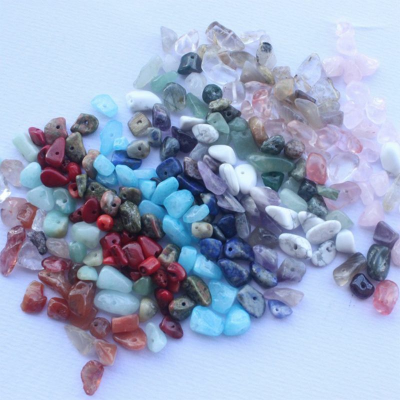 Assortiment perles pierres précieuses 15 couleurs, puces naturelles forme irrégulière, pour bricolage, artisanat,