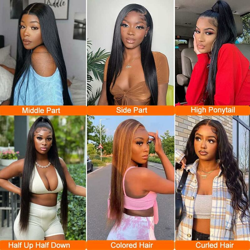 Natural Straight Lace Front Wigs Human Hair Pre Plucked with Baby Hair 13x4 Lace Frontal Wigs Brazilian Virgin Human Hair Wigs