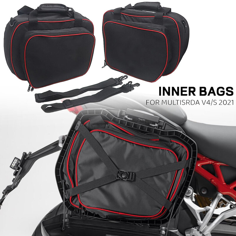 For DUCATI MULTISTRADA V4 V4 S 2021 New Motorcycle Expandable Topcase Pannier Liners Bags Saddlebags Sidecase Inner Bags