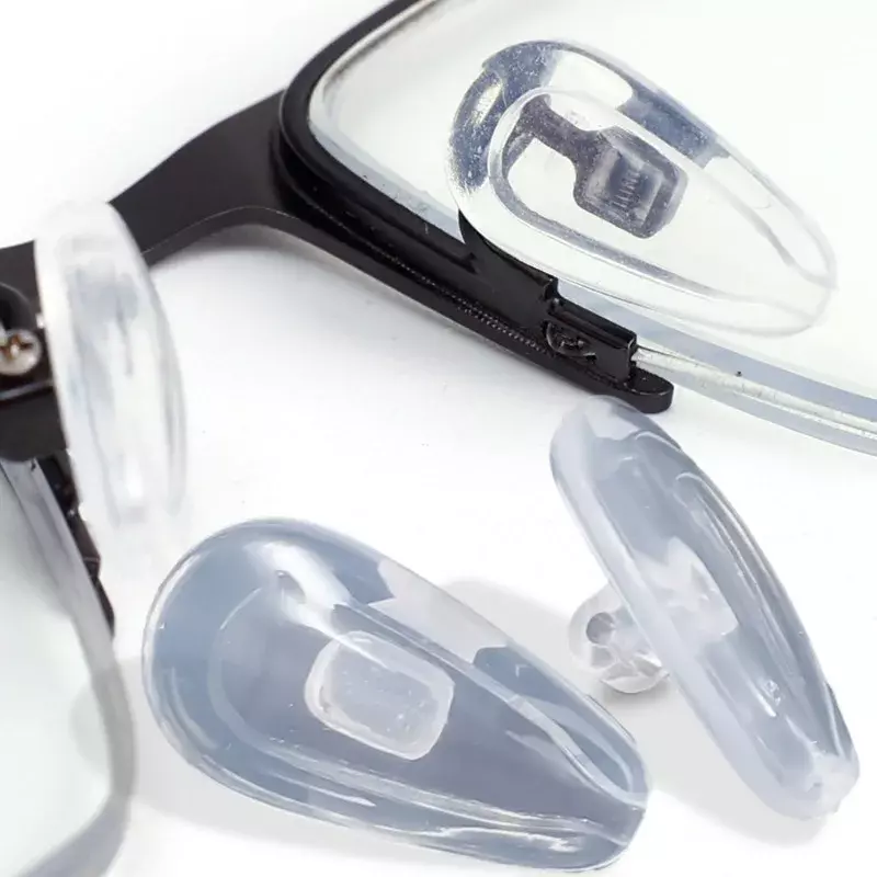 Tampons antarctateurs pour lunettes avec tournevis, silicone adhésif souple, plaquettes transparentes non aldes, accessoires de lunettes, 2-40 pièces