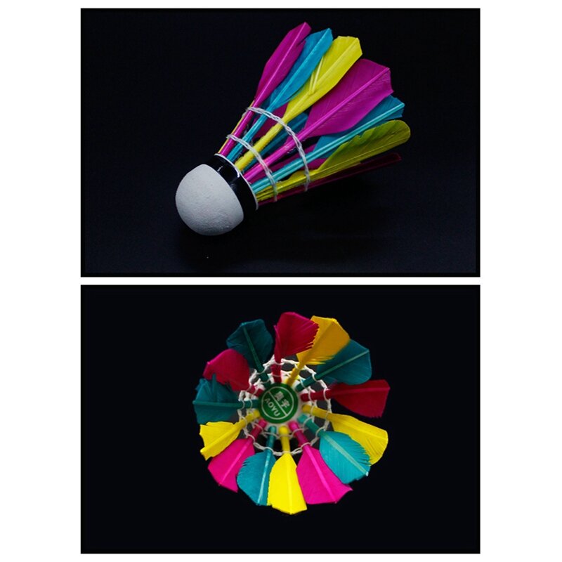 Volant de badminton professionnel coloré, accessoires d'entraînement durables