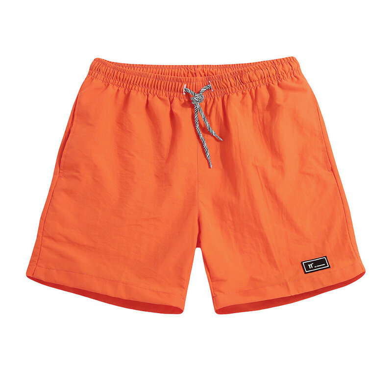 Pantalones cortos de verano para hombre, Shorts de playa de secado rápido, informales, deportivos, de Surf, cintura elástica, combinan con todo, Color sólido