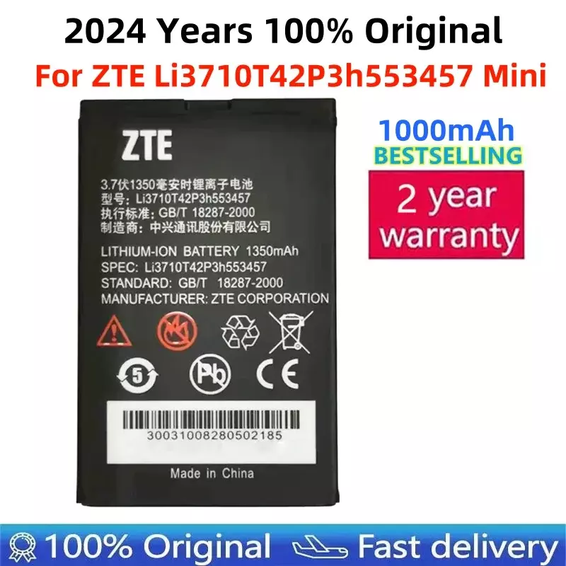 3.7V 1000Mah Li3710t42p3h553457 Mini Batterij Hoge Kwaliteit Voor Zte Batterij Back-Up Vervanging