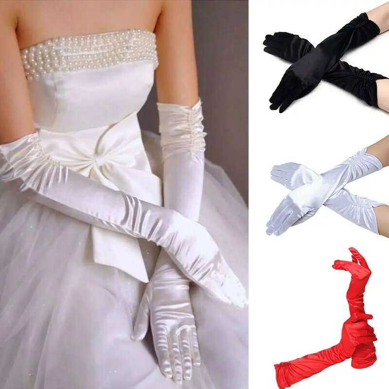 Imprezowe rękawice taneczne dodatki odzieżowe długi palec rękawice wieczorowe imprezowe suknia rękawiczki ślubne imprezy weselne