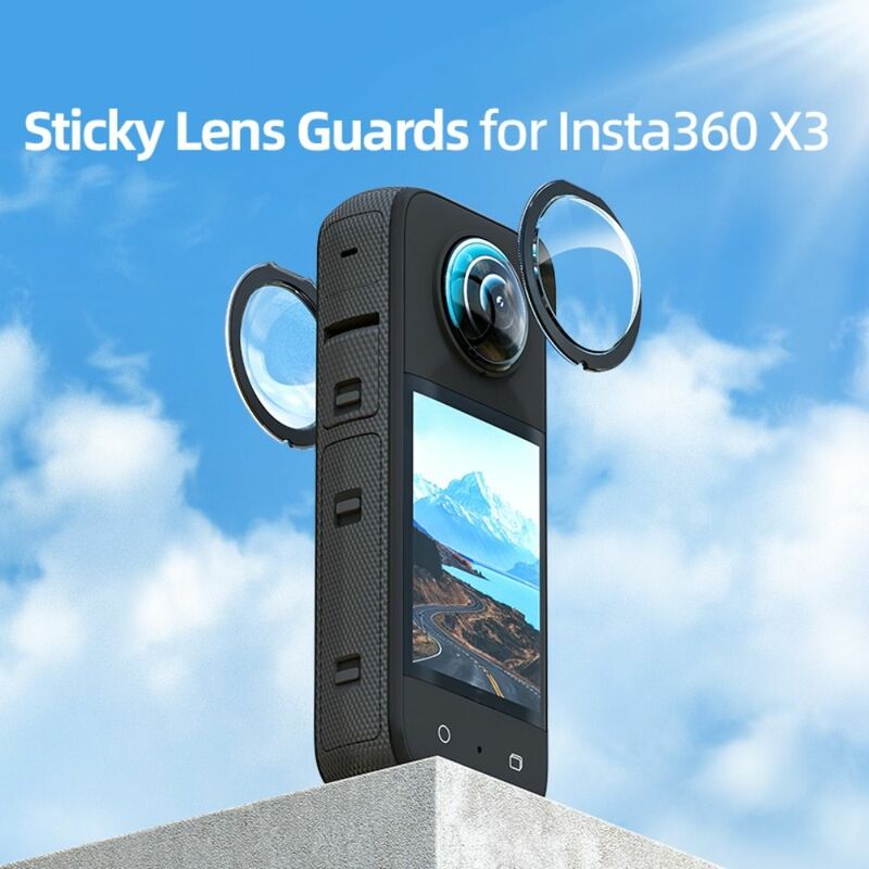 Para insta360 x3/x2 guarda lente pegajosa dupla-lente 360 mod para insta 360 x3/x2 protetor acessórios novo