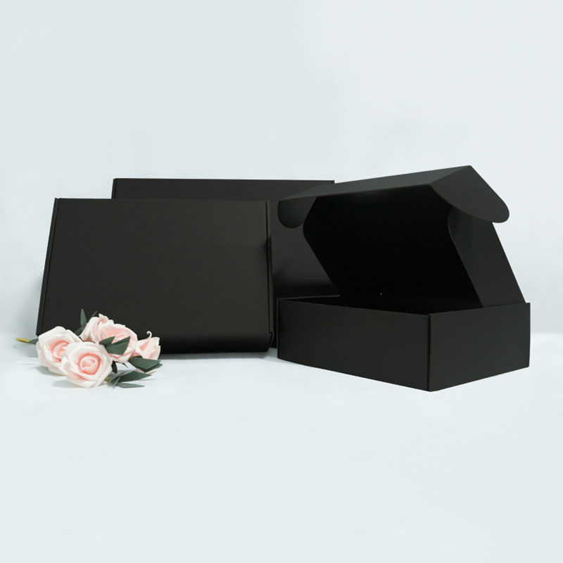 10Pcs Extra Hard Kraft Paper Box Black Aircraft Gift Box Corrugated Paper Packaging Boxes for Gift/Cosmetics Thicken Carton