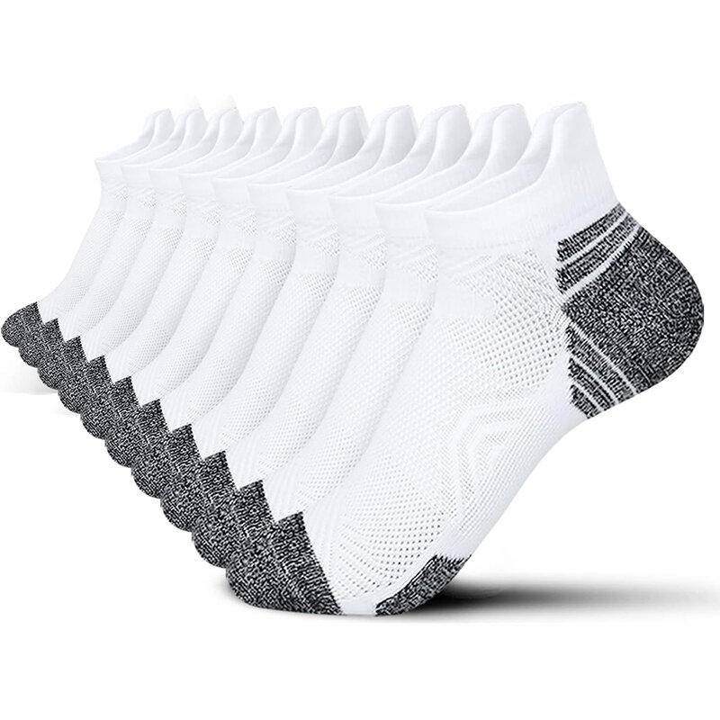 Носки Спортивные Компрессионные для мужчин и женщин, мягкие полуноски с низким вырезом, для бега, марафона, 5 пар