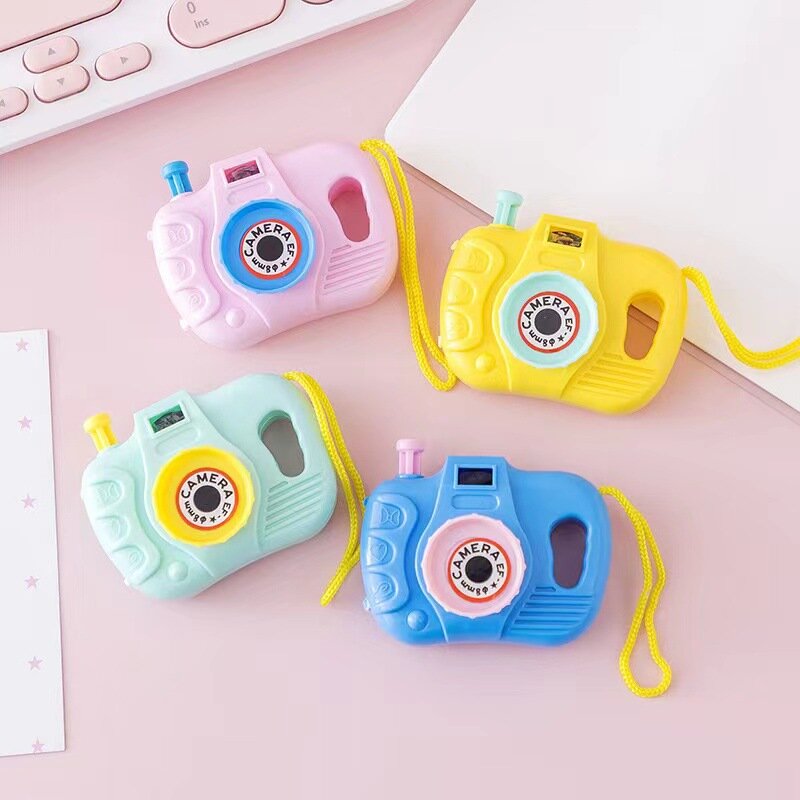 Mainan kamera proyeksi anak-anak kecil, hadiah taman kanak-kanak bercahaya untuk anak laki-laki dan perempuan atau Dekorasi