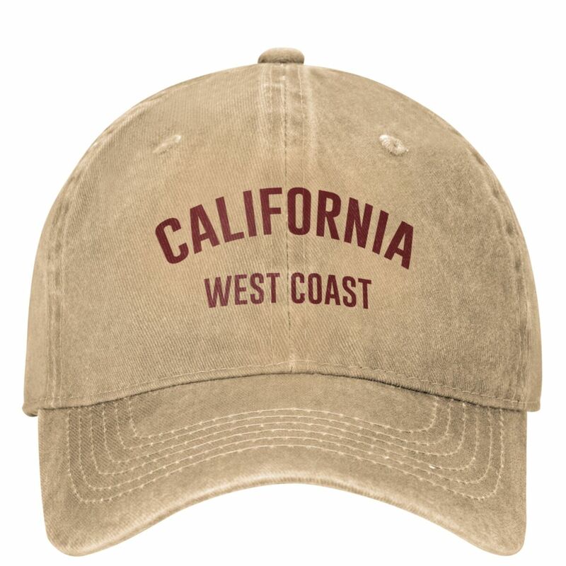 قبعة بيسبول قابلة للتنفس للجنسين ، الساحل الغربي في كاليفورنيا ، قبعة سائقي الشاحنات المطبوعة ، كاجوال ، رياضات خارجية ، صيف