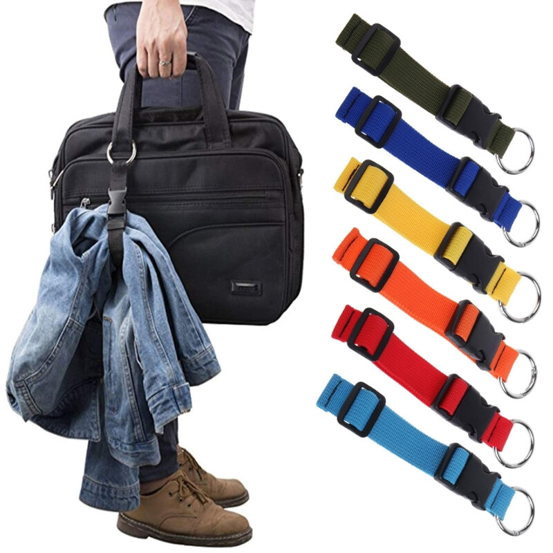 حزام التخييم قابل للتعديل للأمتعة ، حزام حقائب النايلون مع مقطع الربيع ، تحمل على حقيبة ، ارتداء عربة يدوية ، دائم