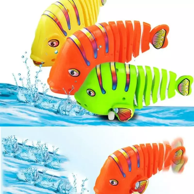 Wind-up Swing Fish 3 pz/lotto interessante rete calda con piccoli animali pesce pagliaccio giocattoli per bambini giocattoli educativi per arrampicata infantile