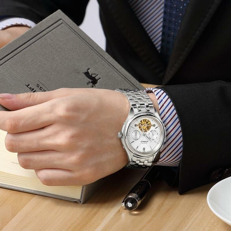 DOM jam tangan pria jam tangan mekanis pria bermerek mewah jam tangan olahraga tahan air baja tahan karat jam tangan M-815D-7M