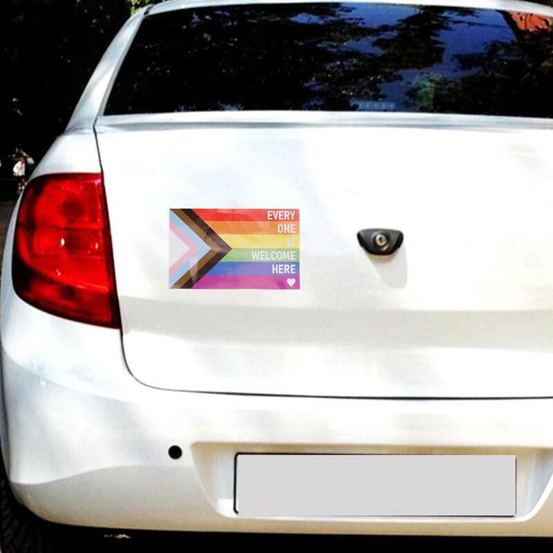 Iedereen Is Hier Welkom Magneet Auto Sticker Gay Stickers Decoratie Voorruit Suv Hoogwaardige Accessoires Auto Interieur Lichaam M8v1