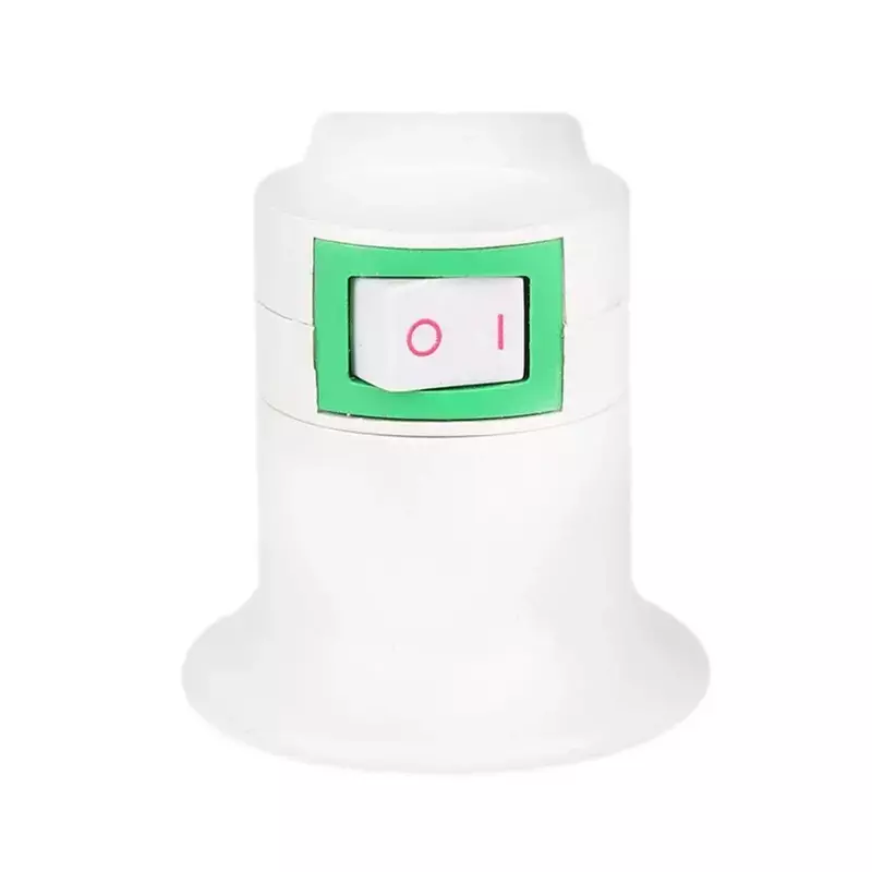 Adaptateur de douille de lampe avec interrupteur, plastique, prise à visser standard, convertisseur de prise, ampoules pour la maison, prise UE