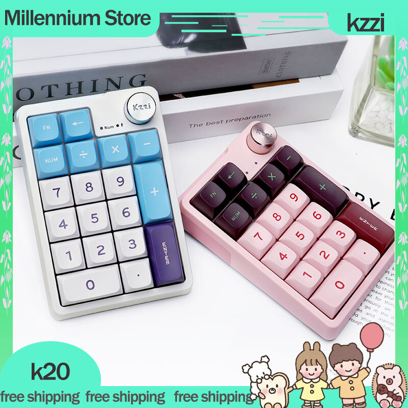 Клавиатура беспроводная Kzzi K20, 19 клавиш, 3 режима, USB/2,4G/Bluetooth